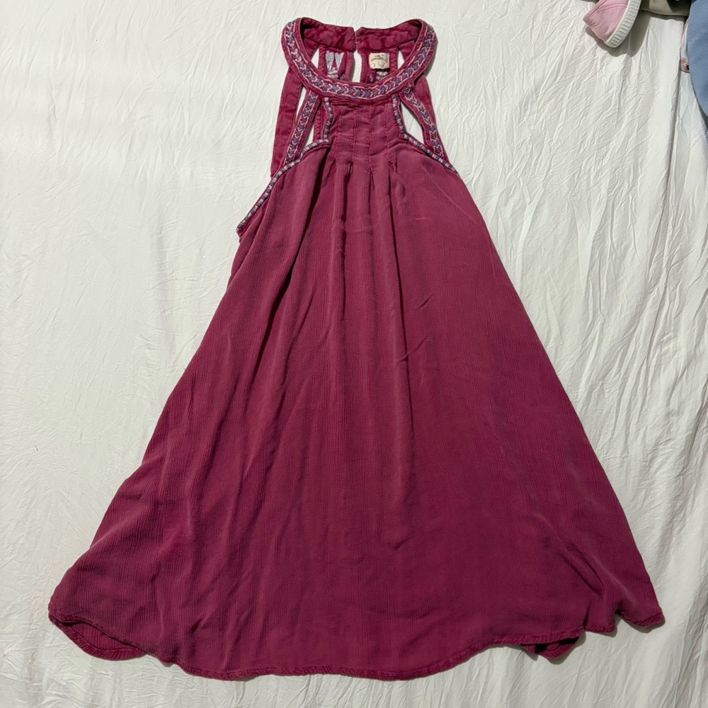 O’Neill Women’s Small Pink Dress Embroidered Boho Bohemian Beach - Picture 3 of 5